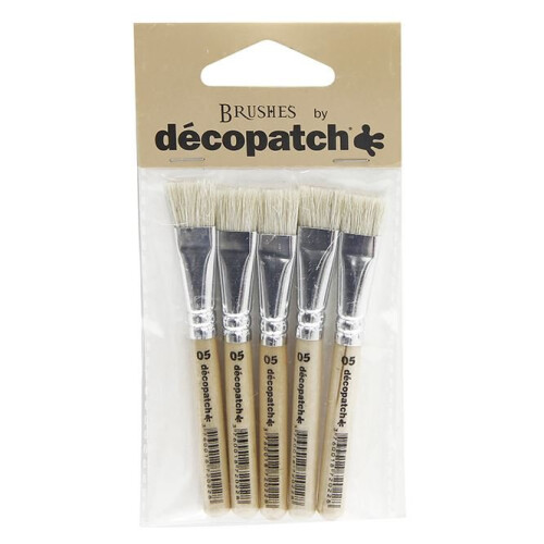 Decopatch Silk Brushes, Pack of 5