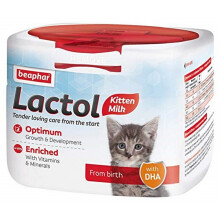 Beaphar Lactol Powdered Kitten Milk – Complete Milk Replacer for Newborn & Orphaned Kittens with DHA, Taurine, Biotin & Vitamins