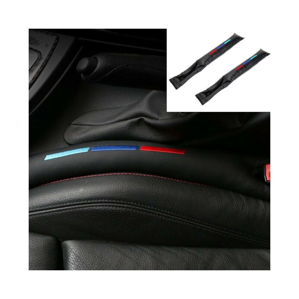 2Pcs Car Seat Gap Filler Pads Fit For Bmw Performance Space Stopper Pu Black 711005749961