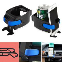 Smart Car Drink Holder Bottle Cup Water Air Vent Phone Mount 2 In 1