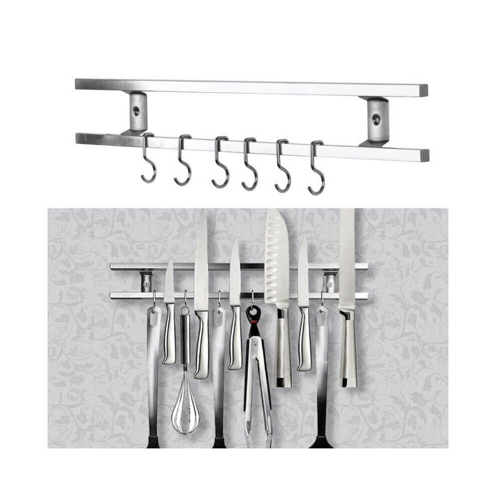 Wall Mounted Magnetic Knife Rack Strips Holder Stainless Steel Kitchen Utensil