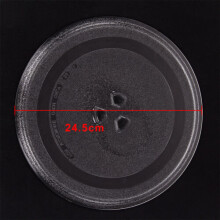 Universal Glass Microwave Oven Plate 245mm Turntable 3 Pip Fixings