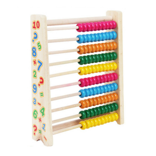 20cm Wooden Bead Abacus Counting Frame Kids Educational Maths Toys On OnBuy