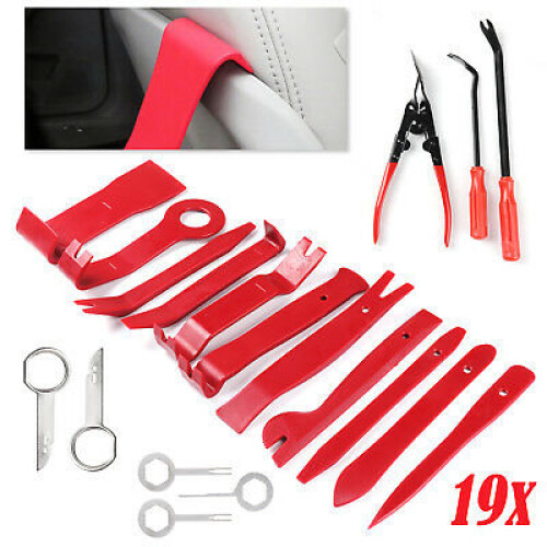 19 Pcs Car Trim Removal Pry Tool Molding Kit Panel Door