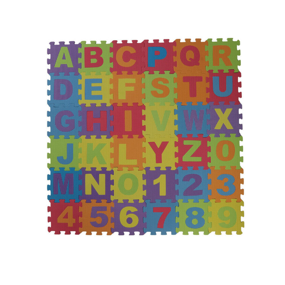 36pc Kids' Alphabet & Numbers Foam Jigsaw Puzzle Pieces Mat
