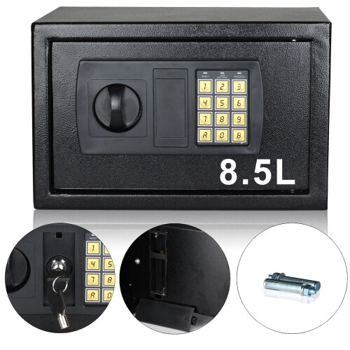 8.5L SECURE DIGITAL SAFE KEY ELECTRONIC OFFICE HOME MONEY SAFETY BOX