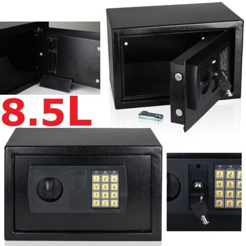 8.5L SECURE DIGITAL SAFE KEY ELECTRONIC OFFICE HOME MONEY SAFETY BOX 1