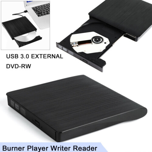 USB 3.0 External DVD-RW Drive Slim RW CD R Burner Reader 1