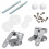 Pair of Toilet Chrome Hinges With Fittings Toilet Seat Replacement Mountings Top 1