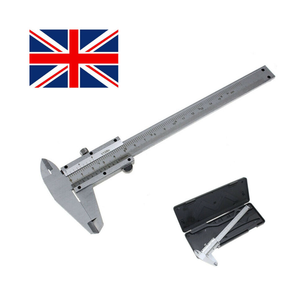 New 6"/150mm Vernier Caliper Gauge Micrometer Stainless Steels Measuring Tool UK