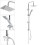Chrome Shower Kit Twin Head Square Shower Kit Fixed Shower 2