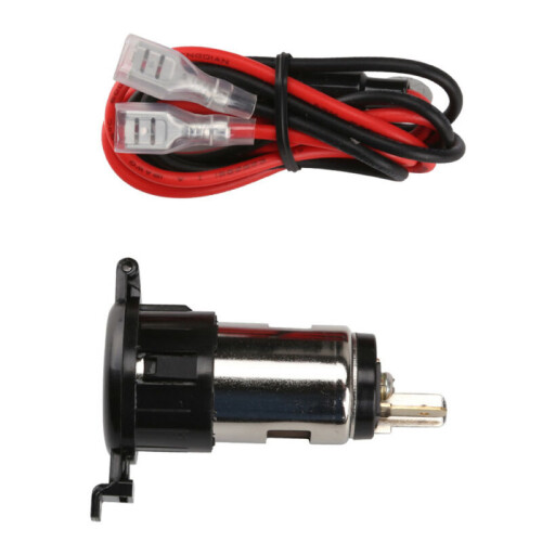 12V USB Dual Car Cigarette Lighter Socket Charger Power Adapter 60cm Cables Fuse