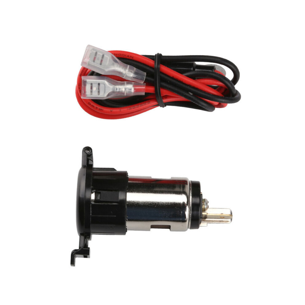 12V USB Dual Car Cigarette Lighter Socket Charger Power Adapter 60cm Cables Fuse