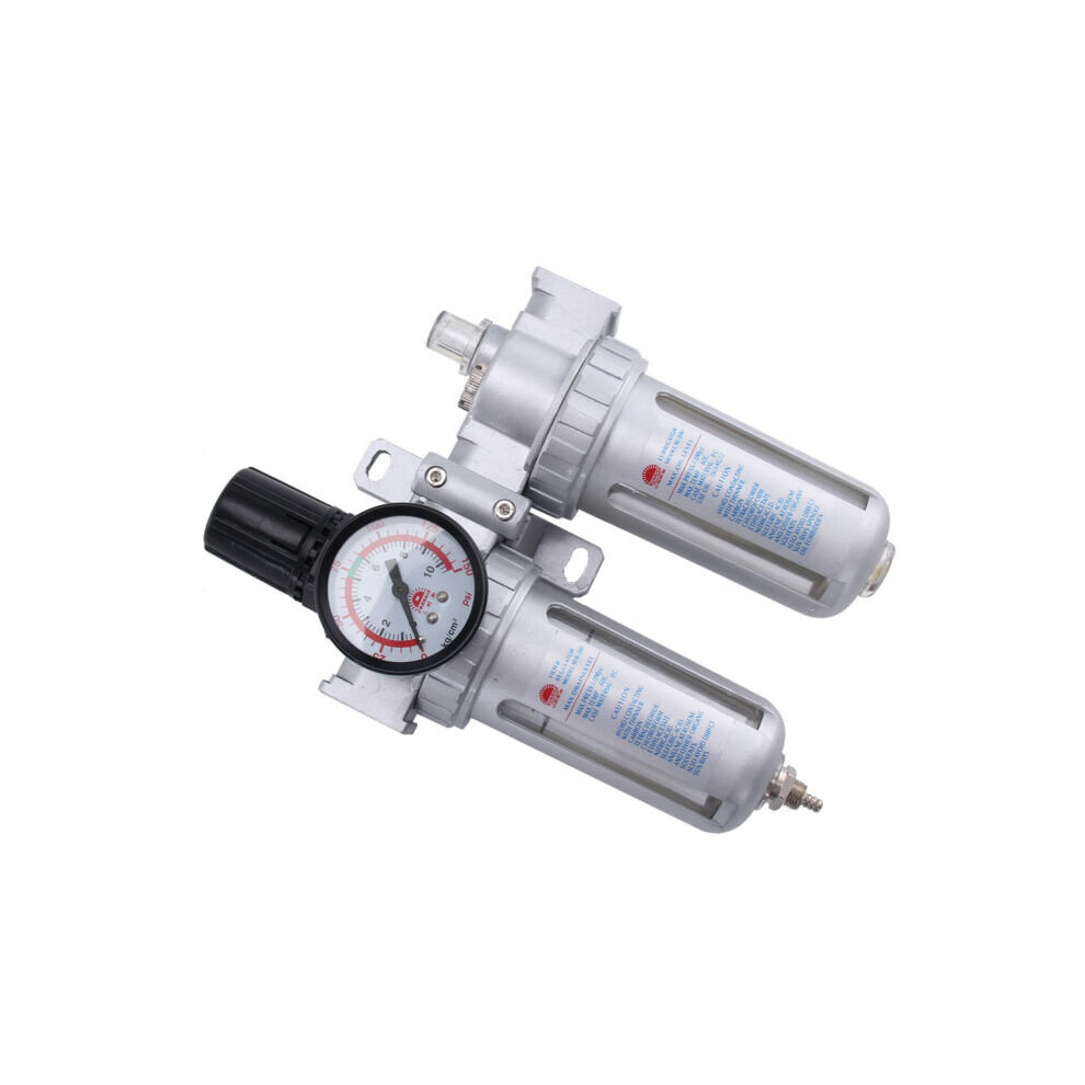 1/4" BSP Air Compressor Filter Regulator Lubricator Moisture Trap