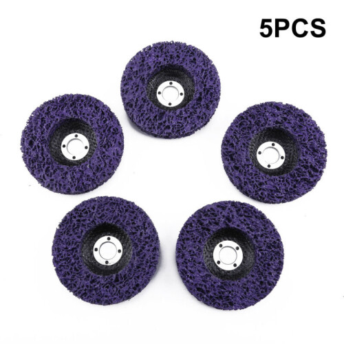 5 Pcs 4'' Poly Strip Disc Wheel Paint Rust Removal Clean For Angle Grinder 100mm 2