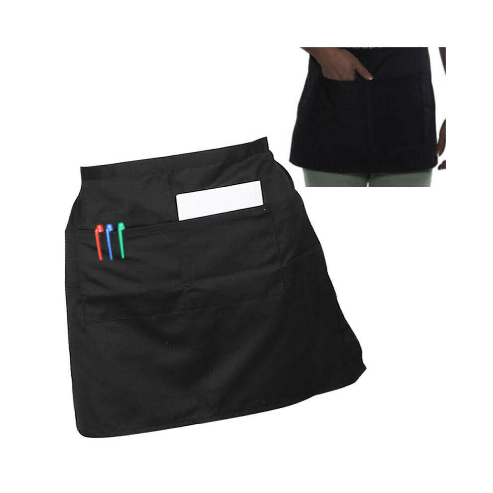 Perfect Short Waist Bistro Pocket Apron For Bar Cafe Waiter Waitress 711005724692