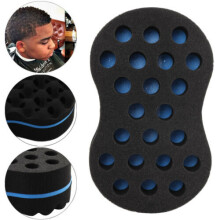Double Sided Barber Sponge Hair Brush Braids Locking Twists Coil Afros Curl Wave