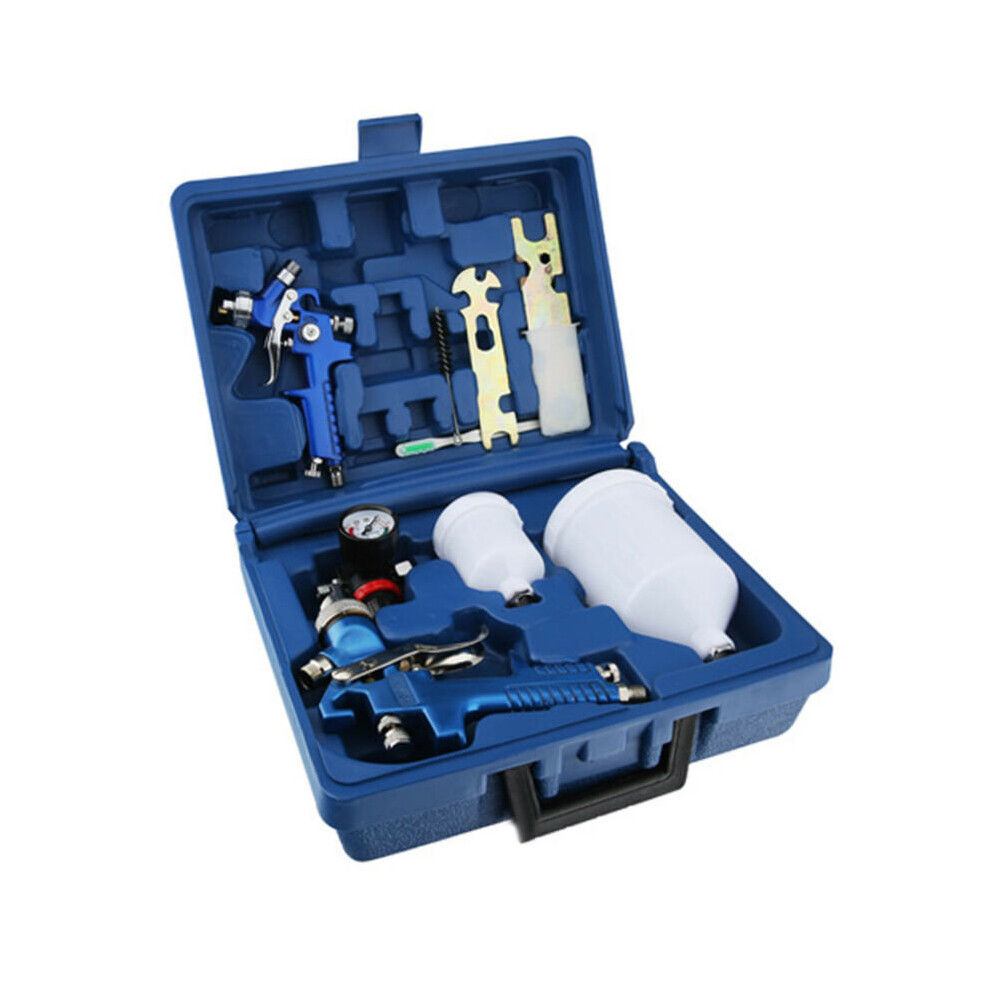 2PCS HVLP Air Gravity Spray Gun Feed Car Paint Copper Nozzle 0.8/1.4mm