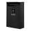 Lockable Black Steel Wall Mounted Postbox 1