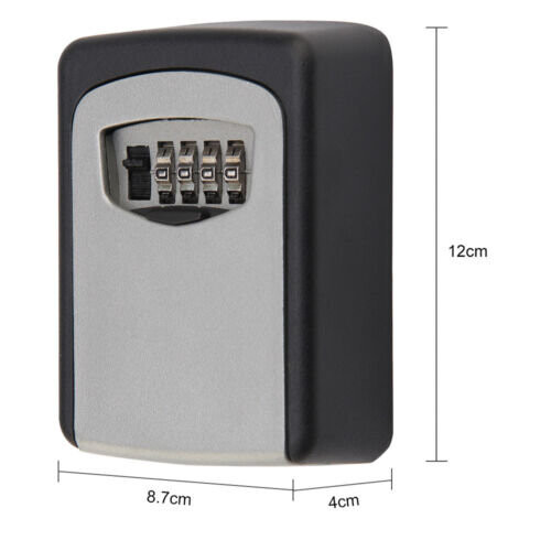 Outdoor Security Wall Mounted Key Safe Box Code Secure Lock Storage 4-stellig UK 2