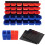 30X Plastic Bins Wall Mounted Storage Garage Tools Small Parts Rack 1