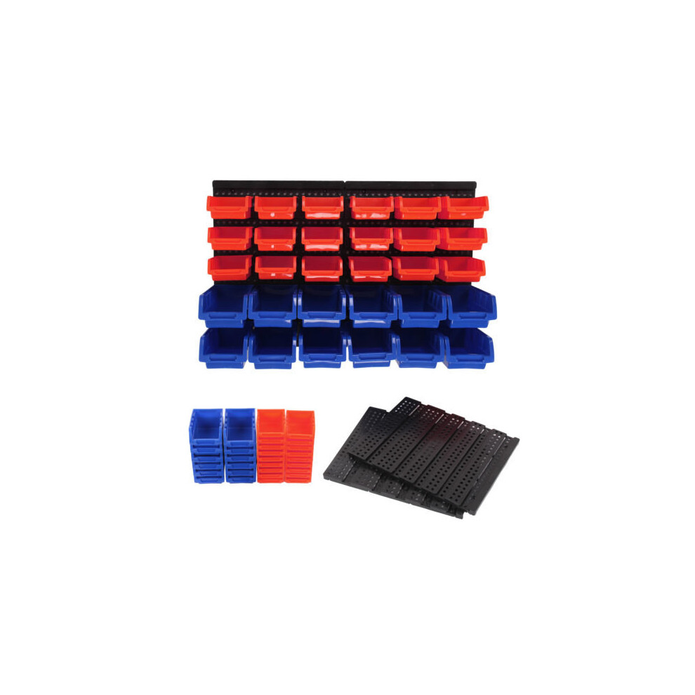 30X Plastic Bins Wall Mounted Storage Garage Tools Small Parts Rack