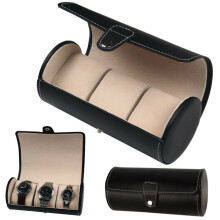 3 Slot Watch Box Travel Case Wrist Roll Jewelry Storage Collector Organizer UK