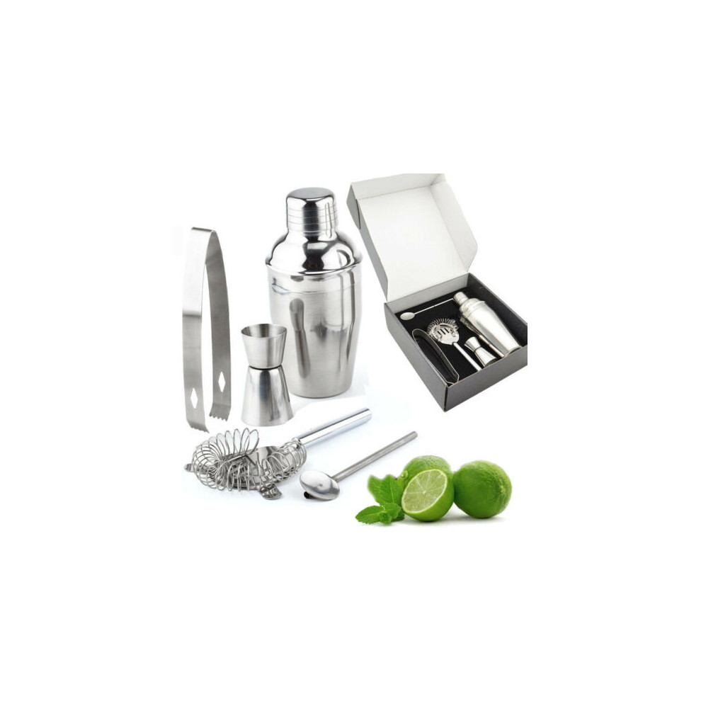 5pc Manhattan Stainless Steel Cocktail Shaker Set