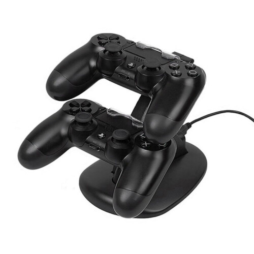 Dual-USB-Ladegerät LED-Ladegerät Docking Station Stand für Sony PS4 Controller UK 2