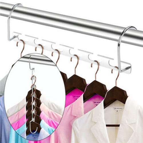 6X Space Saver Metal Magic Hanger Clothes Closet Organize Hook 2