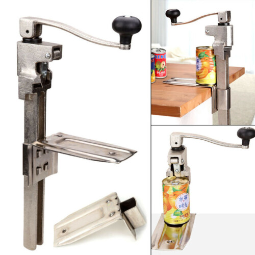 Abridor de latas de cozinha profissional em aÃ§o, grande e resistente, de bancada