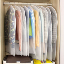 6 PACK SET CLEAR GARMENT DRESS SUIT CLOTHES COAT COVER PROTECTOR TRAVEL ZIP BAG