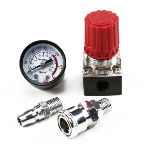 1/4" Air Compressor 180PSI Pressure Regulator Gauge Regulating Control Valve FM 2