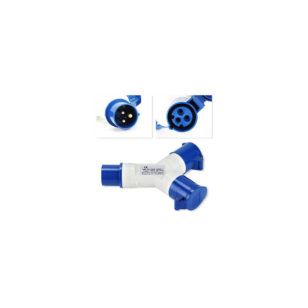 Adaptateur de branchement électrique 2 voies 16 Amp 220-250V Caravanes Camping