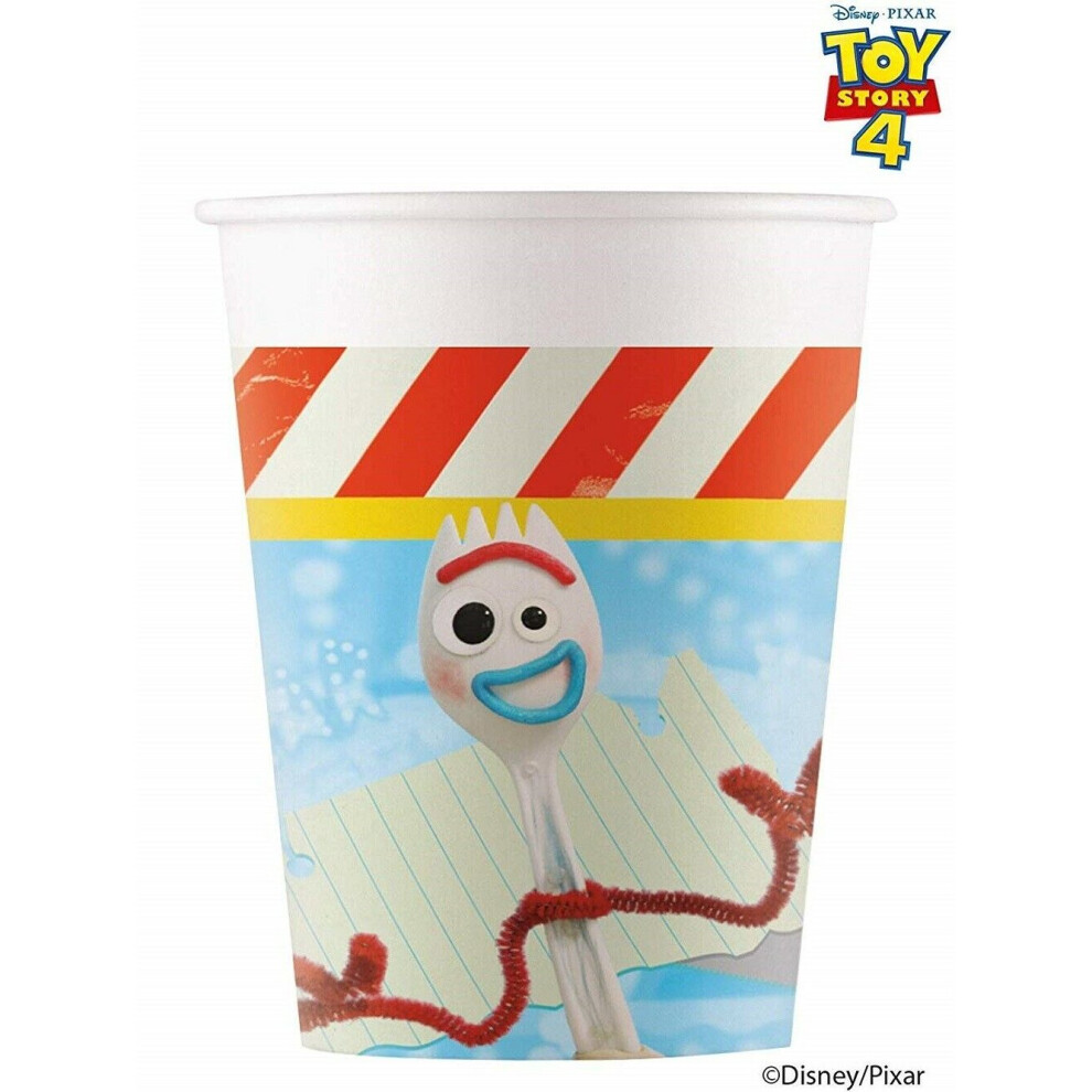 Pack of 8 Toy Story 4 Paper Cups - 200 ml - Disney Pixar Party Tableware