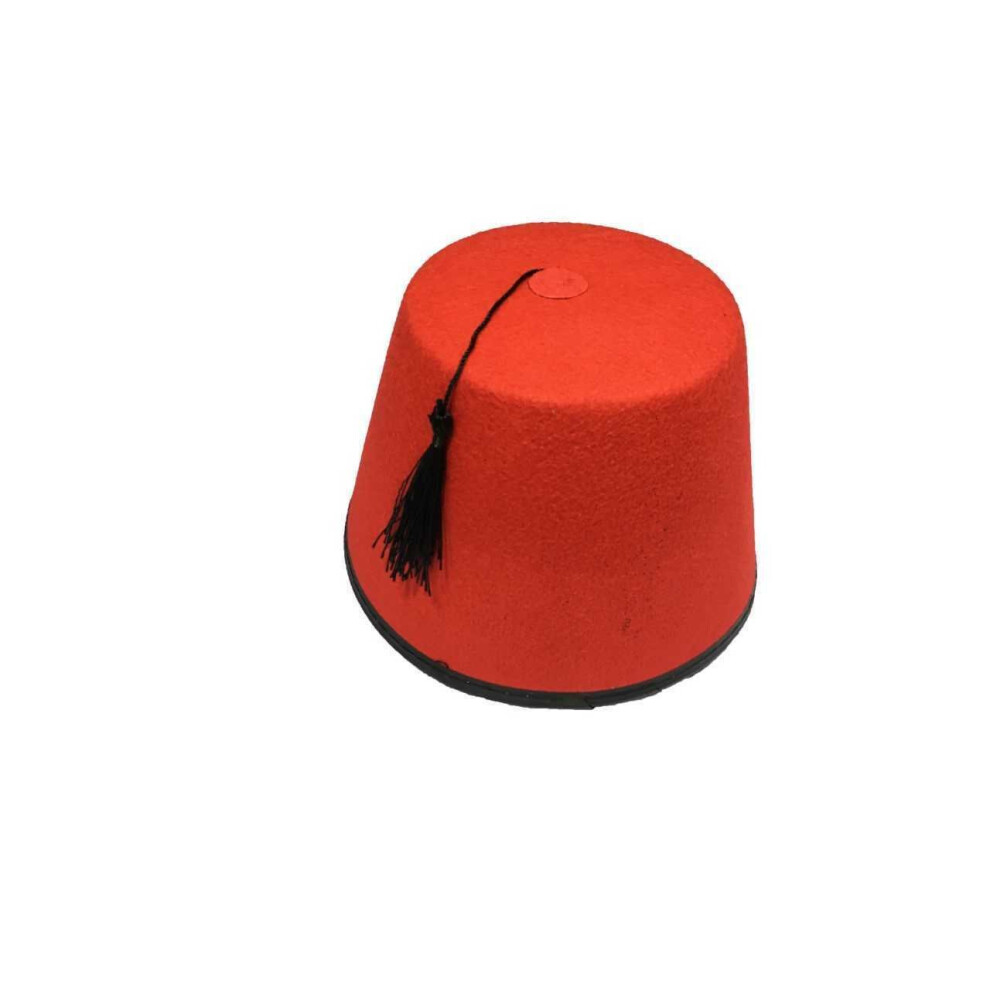 Quickdraw Adult Fez Tarboosh Hat Fancy Dress Up Costume Red