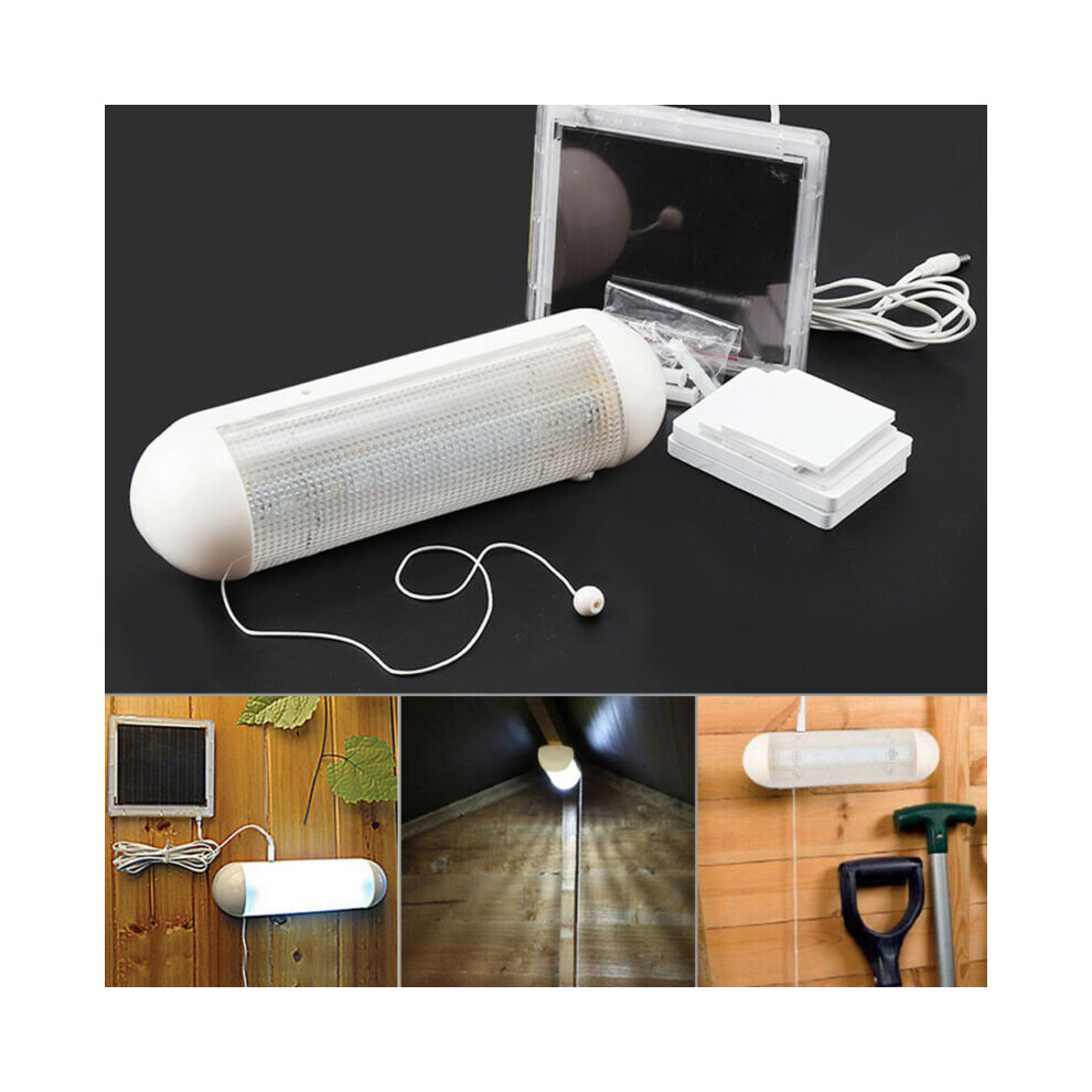 10 Led Solar Powered Light Rechargeable Garage Shed Light Garden Outdoor Camping