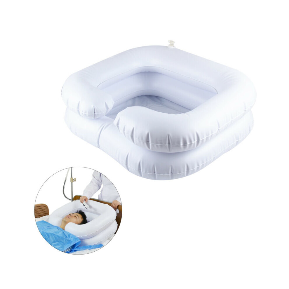 Inflatable Hair Washing Basin for Bed & Travel - Neck-Recess, Two-Chamber, Portable with Drainage Pipe-image-OPC-P52M9BJ-NEW
