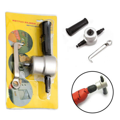 Metal Cutting Double Head Sheet Nibbler Saw Cutter Tool Drill Multipurpose