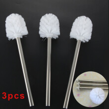3Pcs Replacement Stainless Steel WC Bathroom Cleaning Toilet Brush Head Hold UK