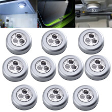 10x 3 LED Touch Self-adhesive Lamp Adhesive Long Life Battery Lamp