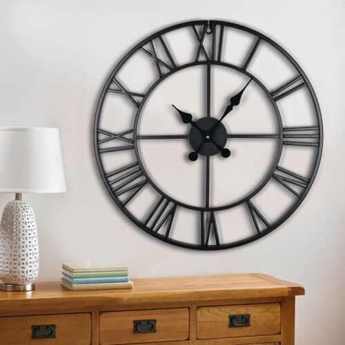 XL 60cm Roman Numeral Clock | Skeleton Wall Clock 1