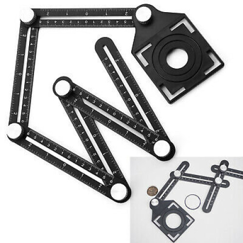 Universal Alumium Alloy Angularizer Ruler Multi Angle Measuring Template Tool UK