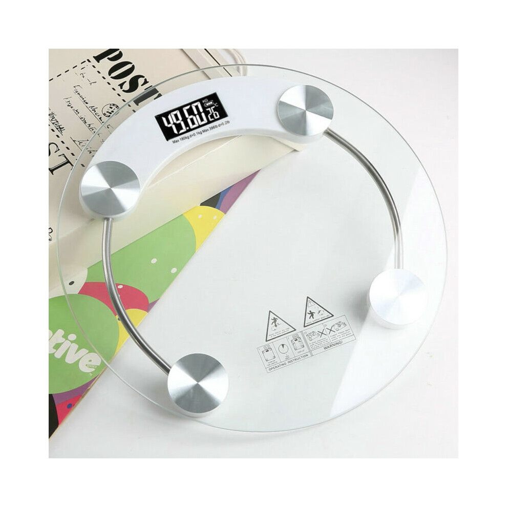 180kg Digital LCD Personal Glass Weighing Body Scale for Weight Bathroom