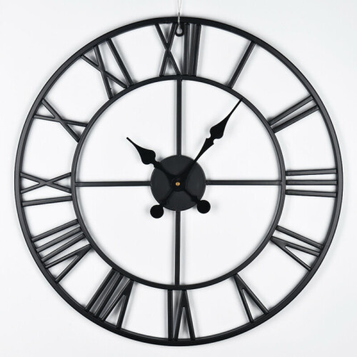 XL 60cm Roman Numeral Clock | Skeleton Wall Clock