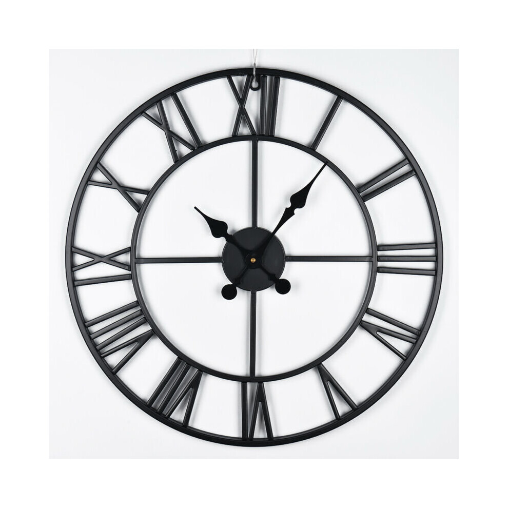 XL 60cm Roman Numeral Clock | Skeleton Wall Clock