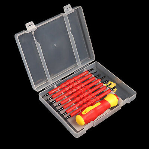 Electricians Screwdriver Set Tool Electrical Fully Insulated 7Pcs with Kit Case 1