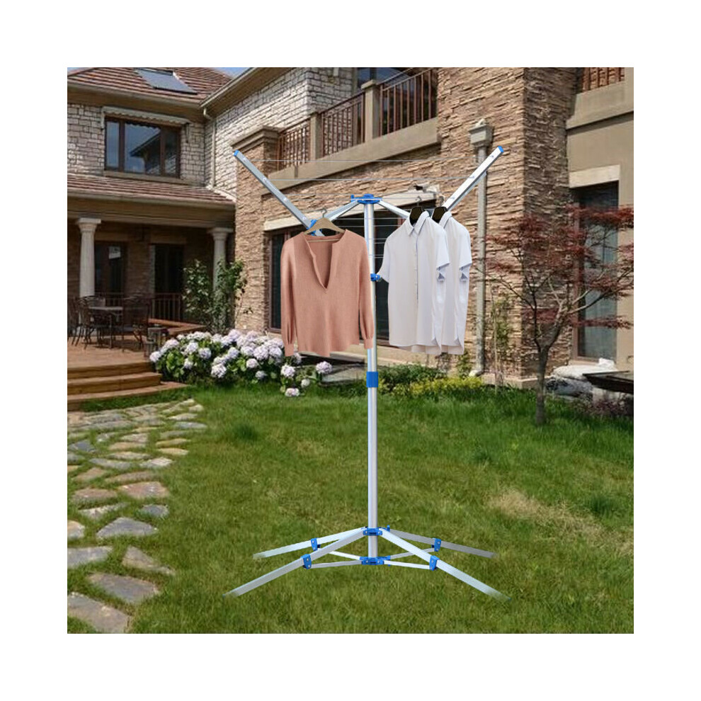 Rotary Washing Line Clothes Airer Adjustable Foldable Laundry 4 Arm