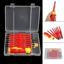 Electricians Screwdriver Set Tool Electrical Fully Insulated 7Pcs with Kit Case