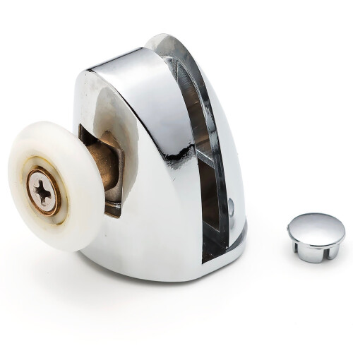 2 x Chromeplate Single Top/Up Shower Door Rollers/Runners 22mm Wheel Diameter SS1